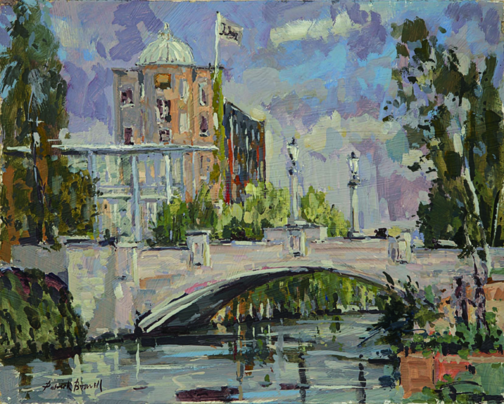 Boswell's painting of Jarrold's old printworks by Whitefriars bridge
